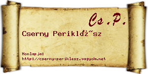 Cserny Periklész névjegykártya